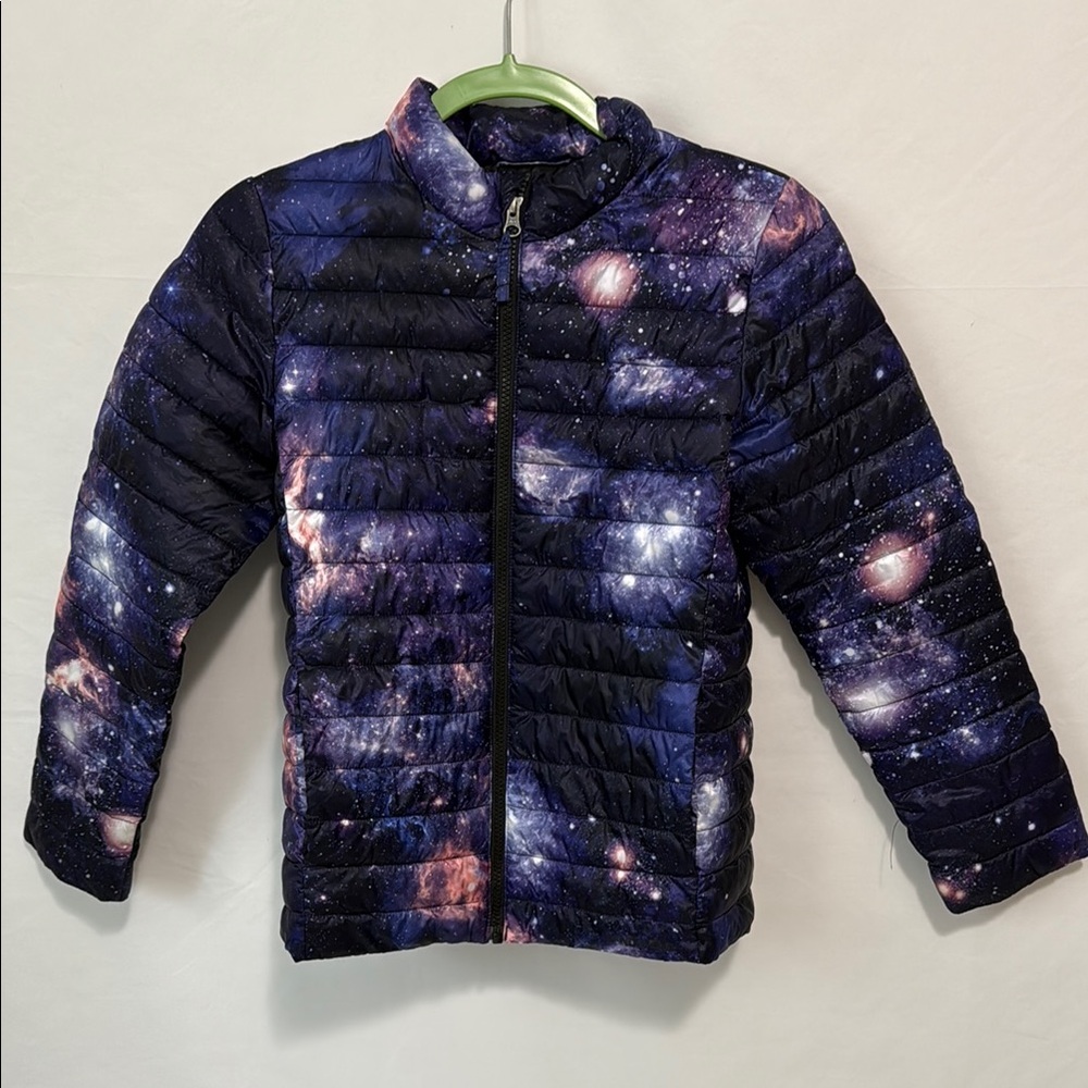 Lands' End kids Purple/Black insulated Jacket w/Cosmic Design